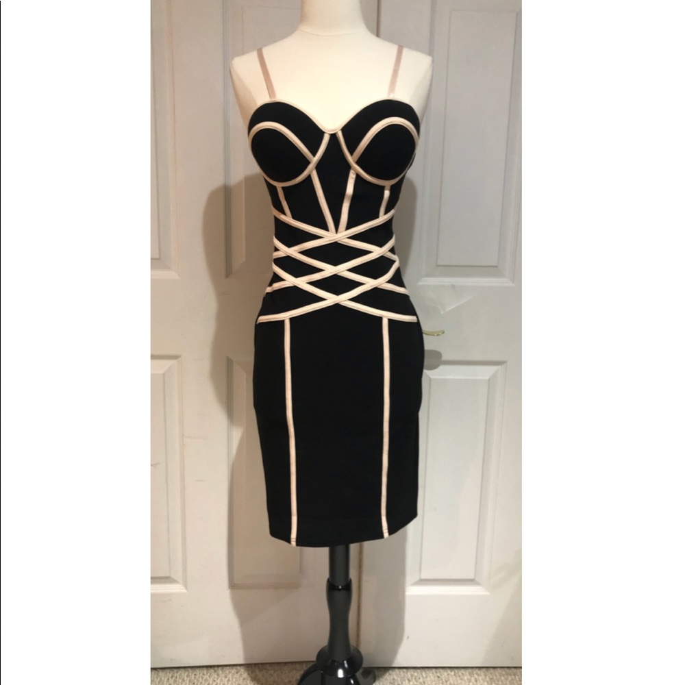 NEW Black Bustier Cocktail Dress